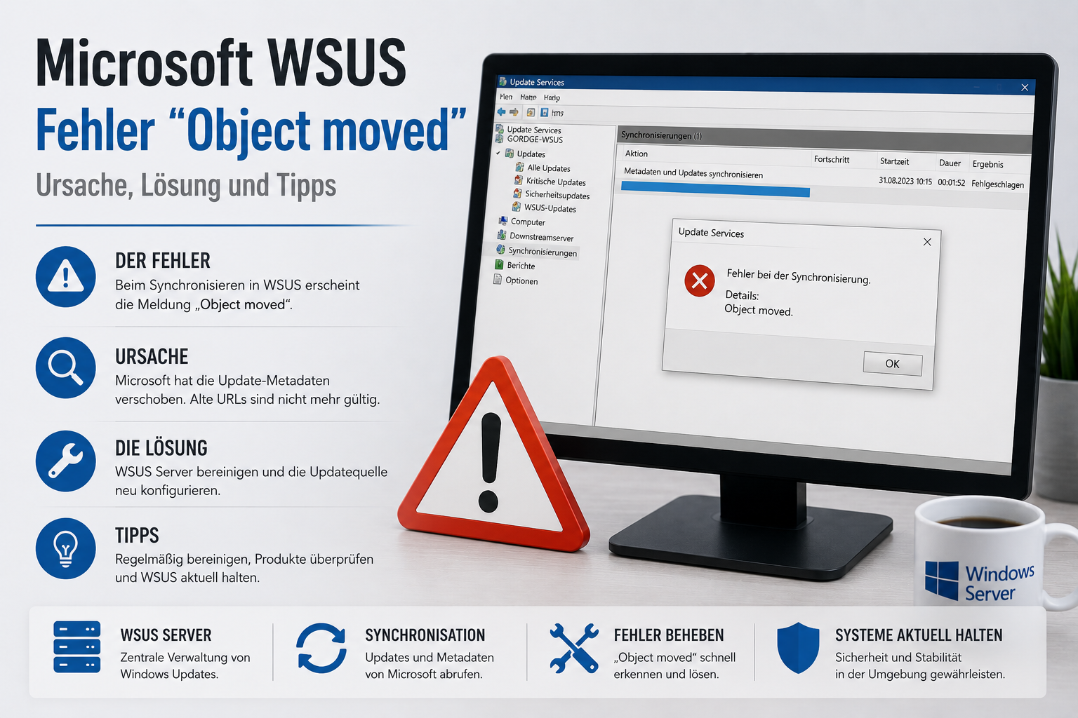 WSUS Fehler - object moved